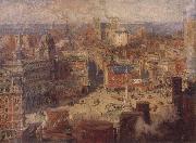 Colin Campbell Cooper Columbus Circle oil painting on canvas